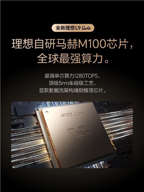 全球最强算力！理想自研马赫M100芯片官宣：理想L9 Livis首发