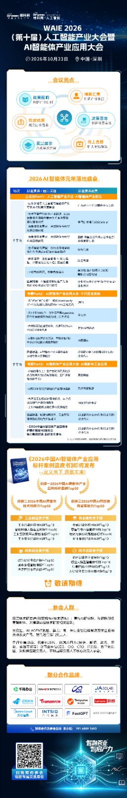 重磅嘉宾 |阿里巴巴千问办公业务发展专家王鹏确认参加WAIE（第十届）2026 人工智能产业大会暨 AI 智能体产业应用大会