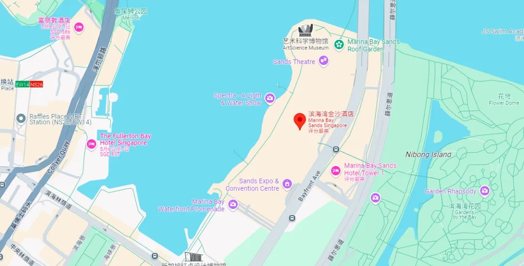 新加坡酒店地图