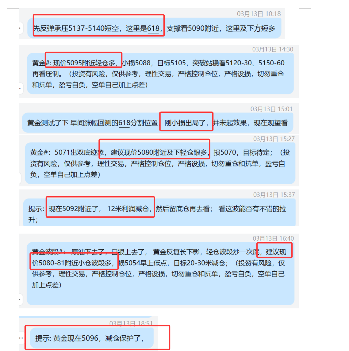 3.13 黄金1  5095多，损5088、 5080多，5092盈利、 5080-81仍多，5096盈利，最高5122；.png