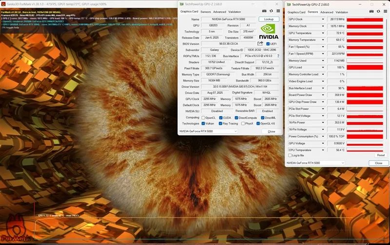 竟比公版强了6%！影驰RTX 5080星曜NOX OC评测：能自由更换上盖与背板