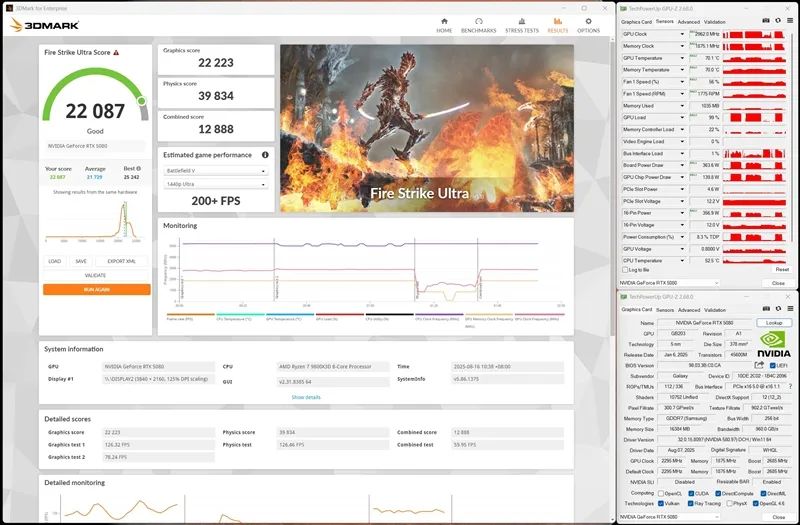 竟比公版强了6%！影驰RTX 5080星曜NOX OC评测：能自由更换上盖与背板