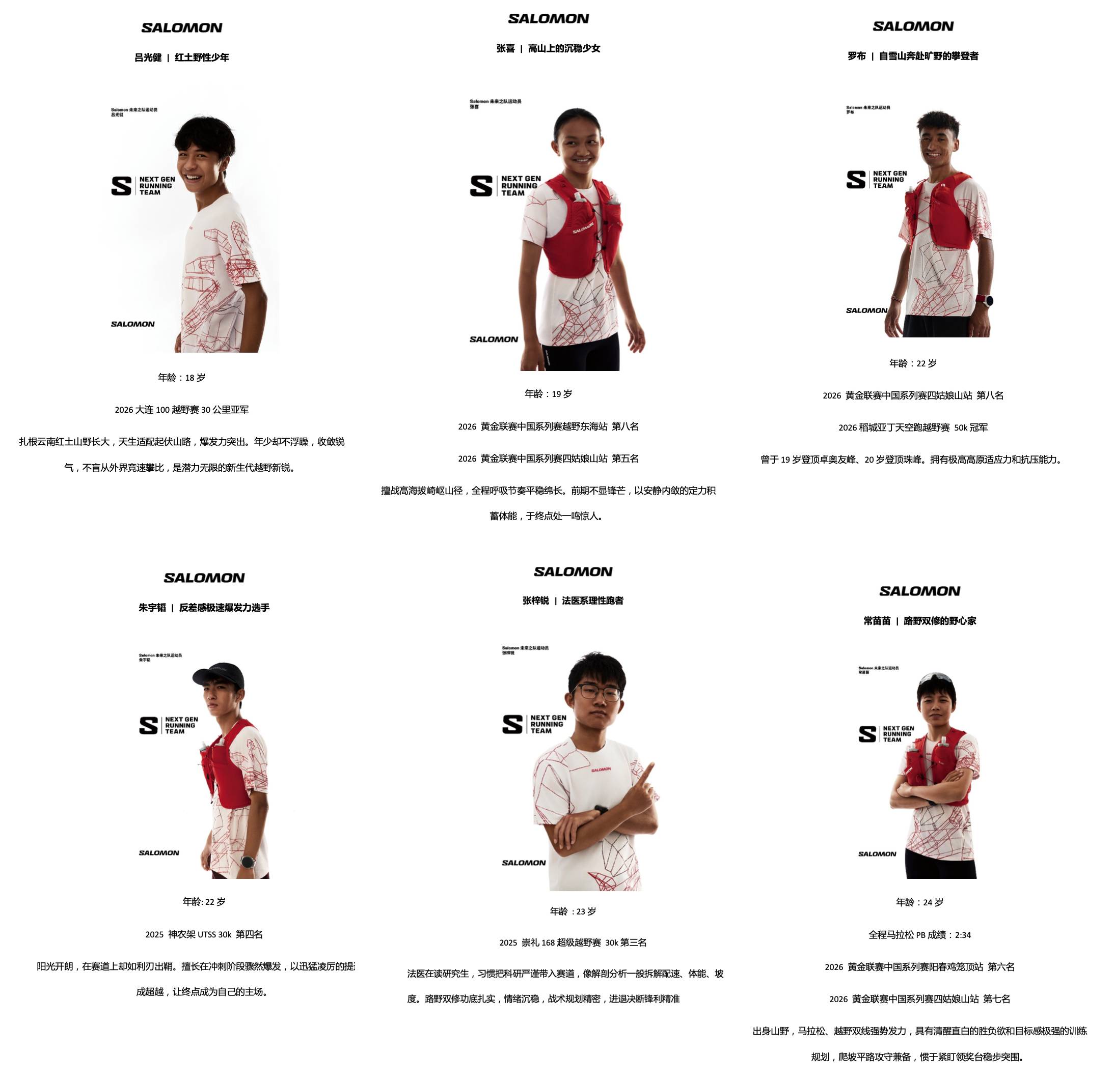 Salomon萨洛蒙正式官宣“未来之队”项目，系统化助力越野跑年轻人才梯队系搭建 