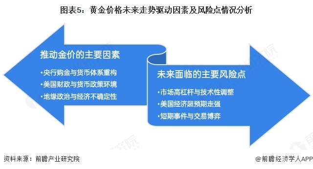 图表5：黄金价格未来走势驱动因素及风险点情况分析