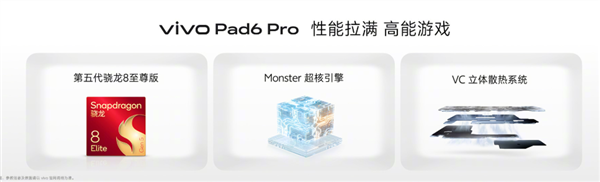 行业唯一4K原彩屏 骁龙8E5！vivo Pad6 Pro正式发布：4499元起