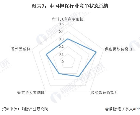 图表7：中国担保行业竞争状态总结