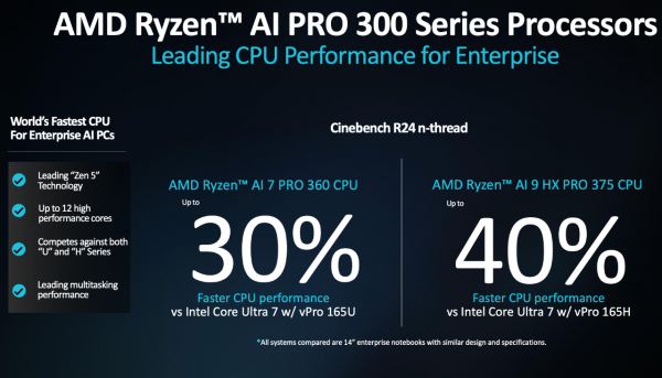 AMD锐龙AI PRO 300系列如期而至，给商用AI PC又加了把猛料