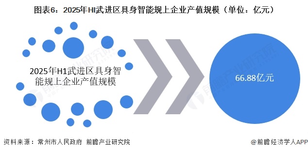 图表6：2025年HI武进区具身智能规上企业产值规模（单位：亿元）  