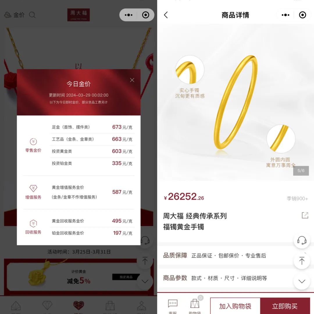一只手镯便宜2400元,你会去银行买金首饰吗?